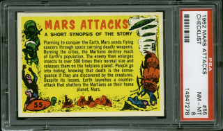 Illustration for article titled The Hyperviolent Trading Cards That Inspired Tim Burton's Mars Attacks!